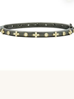 Freida Rothman clover oval hinge bangle